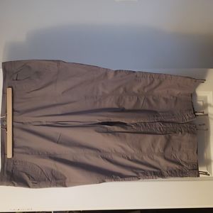 Cotton Capri Pants with Double Sided Ruching on Legs